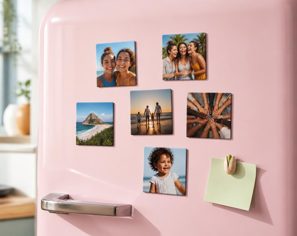 Fotos quadradas em formato de ímã 5x5